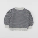 Vertbaudet - pull blanc, bleu - 2 ans