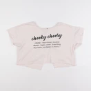IKKS - tee-shirt court beige - 12 ans