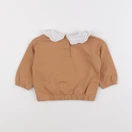 Vertbaudet - sweat marron - 9 mois