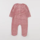 Vertbaudet - pyjama velours rose - 9 mois