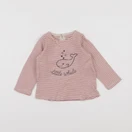 Boutchou - tee-shirt blanc, rouge - 9 mois