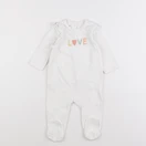 Vertbaudet - pyjama coton blanc - 6 mois