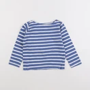 Monoprix - tee-shirt bleu, blanc - 3 ans