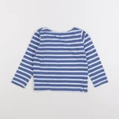 Monoprix - tee-shirt bleu, blanc - 3 ans
