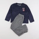 Vertbaudet - pyjama velours bleu - 8 ans