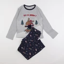 Vertbaudet - pyjama coton bleu, gris - 8 ans