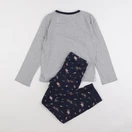 Vertbaudet - pyjama coton bleu, gris - 8 ans