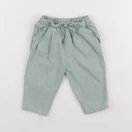 Vertbaudet - pantalon vert - 12 mois