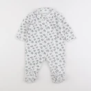 Vertbaudet - pyjama velours blanc - 12 mois