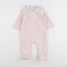 Vertbaudet - pyjama velours rose - 12 mois