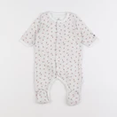 Petit Bateau - pyjama coton blanc - 3 mois