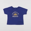 Vertbaudet - tee-shirt bleu - 12 mois