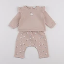 Vertbaudet - ensemble rose - 6 mois