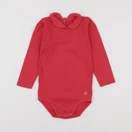 Petit Bateau - body à col rouge - 24 mois