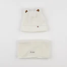 Vertbaudet - ensemble bonnet/tour de cou beige - 12/18 mois