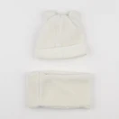Vertbaudet - ensemble bonnet/tour de cou beige - 12/18 mois