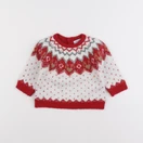 Vertbaudet - pull rouge - 6 mois