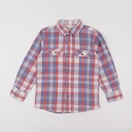 Vertbaudet - chemise blanc, bleu, rouge - 8 ans
