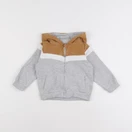 Vertbaudet - sweat gris, marron - 18 mois
