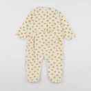 Vertbaudet - pyjama velours jaune, blanc - 12 mois