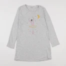 Vertbaudet - chemise de nuit coton gris - 10 ans