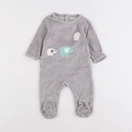 Vertbaudet - pyjama velours gris - 3 mois