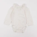 H&M - body à col blanc - 9/12 mois