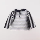 Petit Bateau - tee-shirt bleu - 12 mois