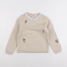 Vertbaudet - sweat beige - 8 ans