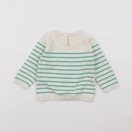 Vertbaudet - pull beige, vert - 6 mois