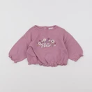 Vertbaudet - sweat violet - 6 mois