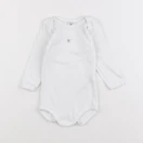 Petit Bateau - body blanc - 12 mois