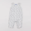 Jacadi - combinaison bleu, blanc - 6 mois
