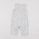 Jacadi - combinaison bleu, blanc - 6 mois