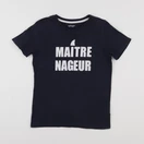 Vertbaudet - tee-shirt bleu - 8 ans