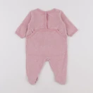 Petit Bateau - pyjama velours rose - 3 mois