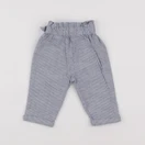 Vertbaudet - pantalon bleu, blanc - 3 mois