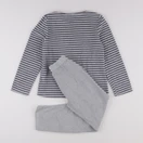 Vertbaudet - pyjama velours gris, bleu - 10 ans