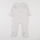 Vertbaudet - pyjama velours blanc, rose - 2 ans