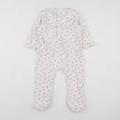Vertbaudet - pyjama velours blanc, rose - 2 ans