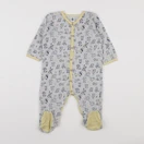 Petit Bateau - pyjama coton gris, jaune - 12 mois