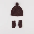 Zara - ensemble bonnet/moufles rouge - 1/6 mois