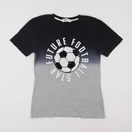 H&M - tee-shirt bleu, gris - 8/10 ans