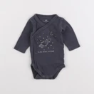 La Redoute - body gris - 0 mois