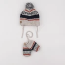 Tape à l'oeil - ensemble bonnet/moufles multicolore - 12/24 mois