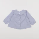 Cyrillus - blouse bleu, blanc - 18 mois