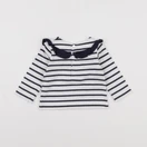 Jacadi - tee-shirt blanc, bleu - 6 mois