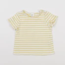 H&M - tee-shirt blanc, jaune - 3/6 mois