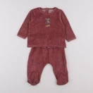 Vertbaudet - pyjama velours rouge - 18 mois