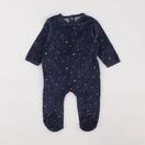Vertbaudet - pyjama velours bleu - 6 mois